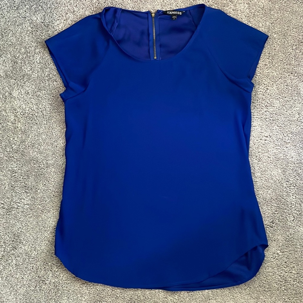 Silk Zip Back Express Top